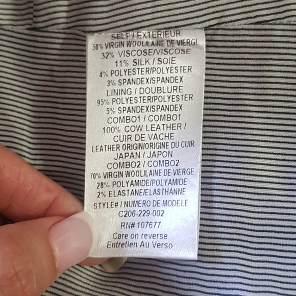 Anthracite Herringbone Wool Blend Blazer - Picture 7 of 9